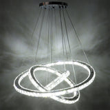 Pendant White LED Crystal Chandelier 2/3 Ring Design Ceiling Light Lighting Lamp-Non-Dimmable Pendant Living and Home 96w 
