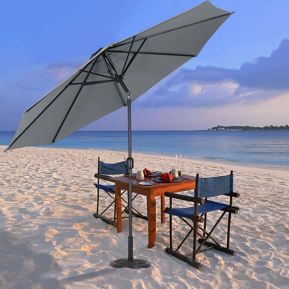 3M Sunshade Parasol Backyard Garden Tilt Umbrella with Crank – Living and Home