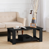 Wooden End Table Coffee Table with 1 Drawer Storage Unit End Tables Living and Home Black 