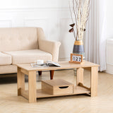 Wooden End Table Coffee Table with 1 Drawer Storage Unit End Tables Living and Home BurlyWood 
