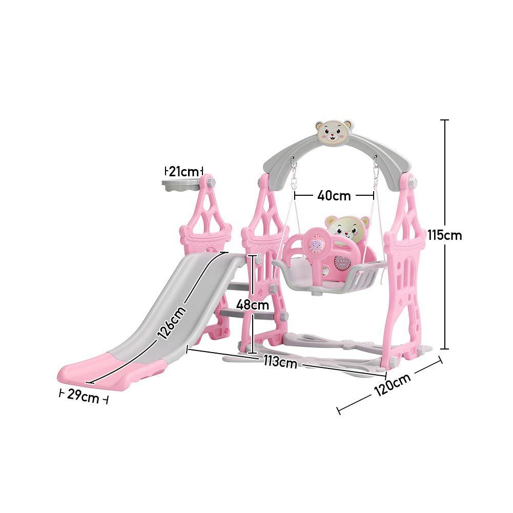 Fun Indoor and Outdoor Swing and Slide Set for Kids Swing Sets & Playsets Living and Home 