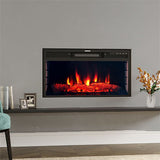 28Inch 2kw Electric Fireplace Wall Mounted Insert Electric Fire with WIFI Control Fireplaces Living and Home 